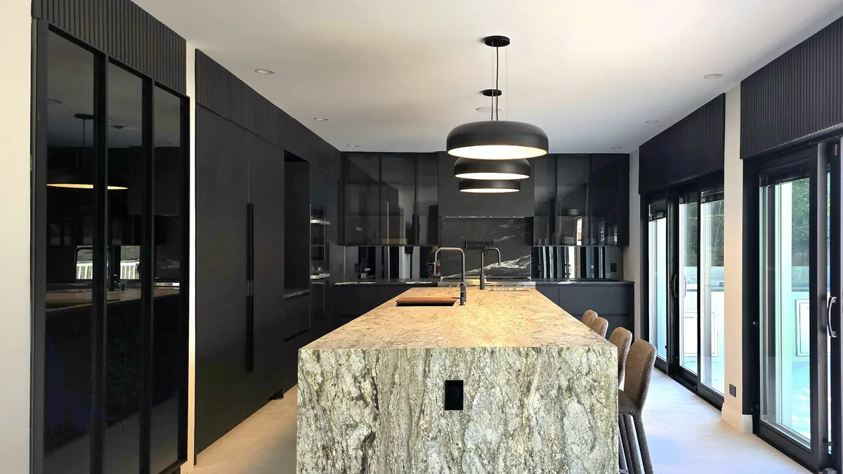 Sleek, Refined, Atmospheric Kitchen Remodel in Jamaica, NY by European Kitchen Center project photo 3