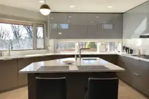 modern european kitchen in rural nj