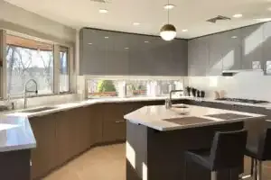 odd shaped kitchen